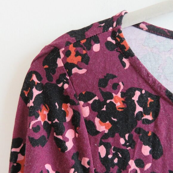 SERAPHINE Bodycon Burg Floral Print Dress Padme Berry Midi Maternity - Size US 6 - Picture 5 of 13